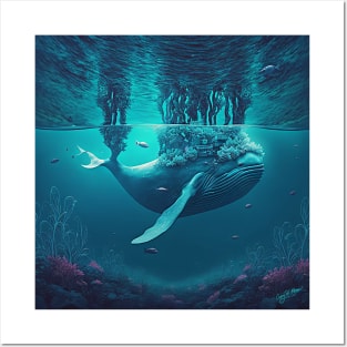 Whale's Underwater Dream Posters and Art